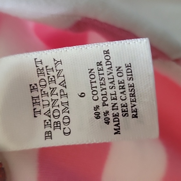 The Beaufort Bonnet Company Pink White Striped Strawberry Sleeveless Top Girls 6 - Picture 8 of 10